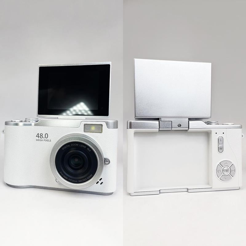 Foldable Screen Student Camera, 1 Count Retro CCD Card Machine, Entry-Level Digital Camera, 1080P High Built-In Games & Filter Functions Camera, Mini