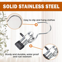 Boot Hangers for Closet 16 Counts, Boot Clips for Hanging, Space Saving Hanging Boot Rack, Multi Function Hooks Clothes for Home, Travel, Pants, Socks, Handbags