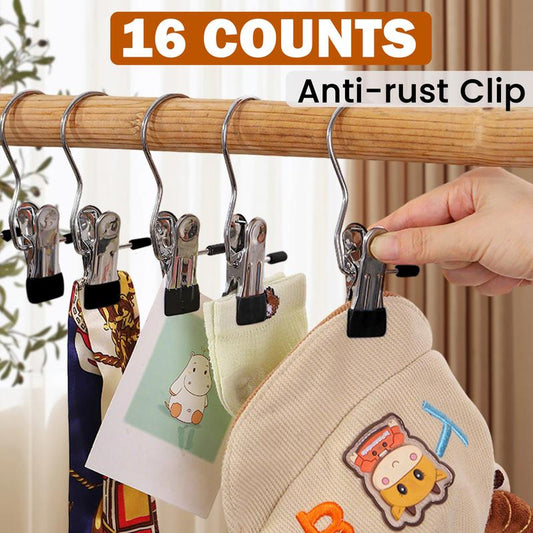 Boot Hangers for Closet 16 Counts, Boot Clips for Hanging, Space Saving Hanging Boot Rack, Multi Function Hooks Clothes for Home, Travel, Pants, Socks, Handbags