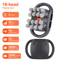 16-Head Fascia Gun High-Frequency Vibration Body Massage Gun Waist and Back Massager Neck Shoulder Massager Muscle Masajeador